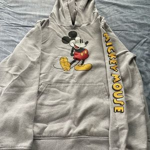Women’s Gray Mickey Mouse Hoodie Large